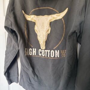 Women's Gray Graphic Sweatshirt with Steer Skull